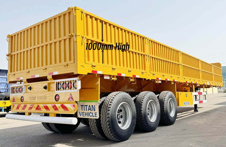 Tri Axle Semi Cargo Trailer Side Boards for Sale in Cameroon 