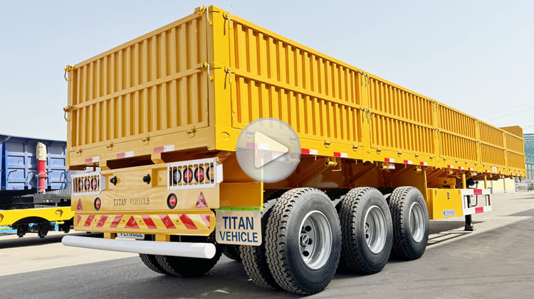 Tri Axle Semi Cargo Trailer Side Boards for Sale in Cameroon 