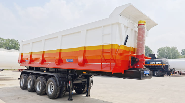 35 CBM Hydraulic Semi Truck End Dump Trailer for Sale in Cameroon