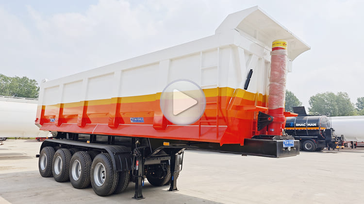 35 CBM Hydraulic Semi Truck End Dump Trailer for Sale in Cameroon
