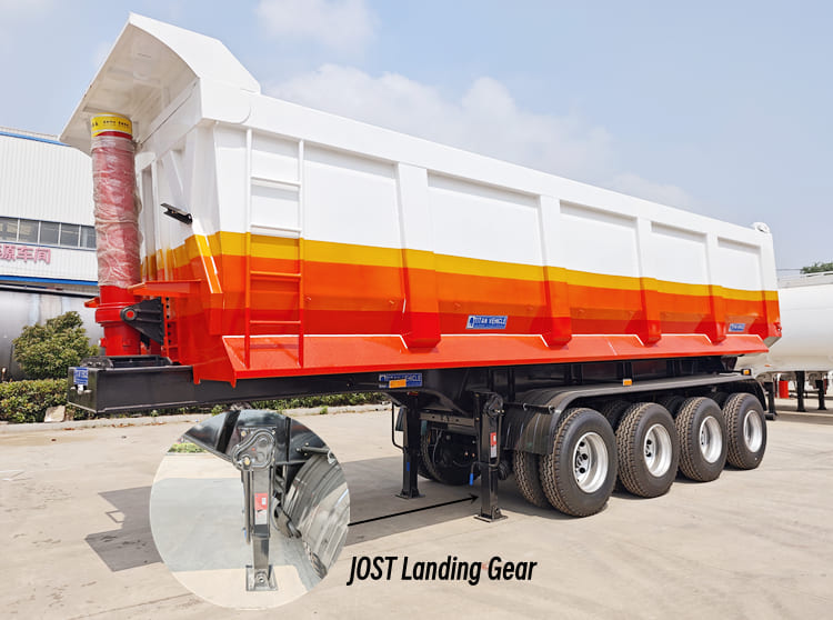 35 CBM Hydraulic Semi Truck End Dump Trailer for Sale in Cameroon