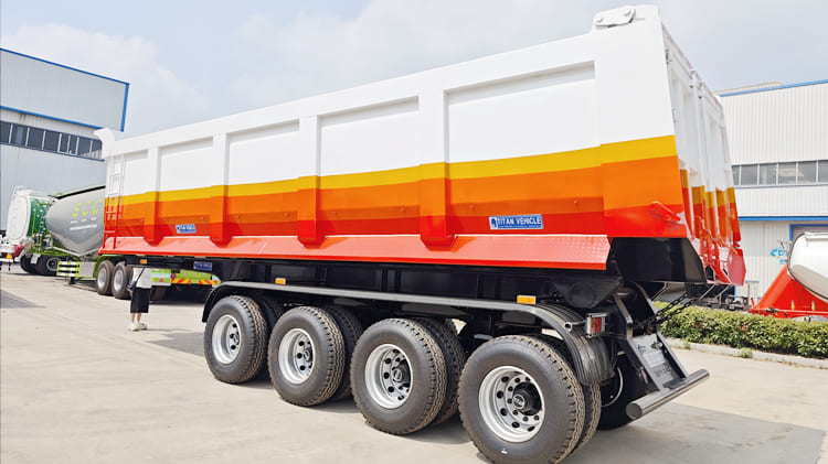 35 CBM Hydraulic Semi Truck End Dump Trailer for Sale in Cameroon