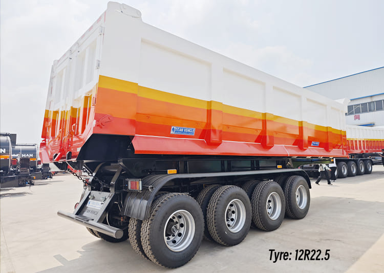 35 CBM Hydraulic Semi Truck End Dump Trailer for Sale in Cameroon